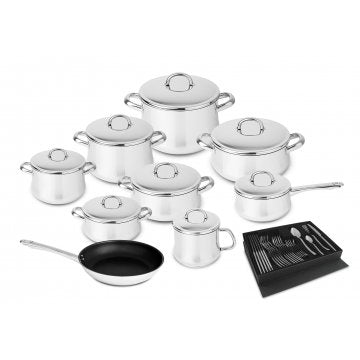 TREM DE COZINHA 9 PEÇAS LOTUS SILAMPOS (Oferta Faqueiro 24 peças)