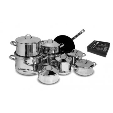 TREM DE COZINHA 9 PEÇAS LOTUS SILAMPOS (Oferta Faqueiro 24 peças)