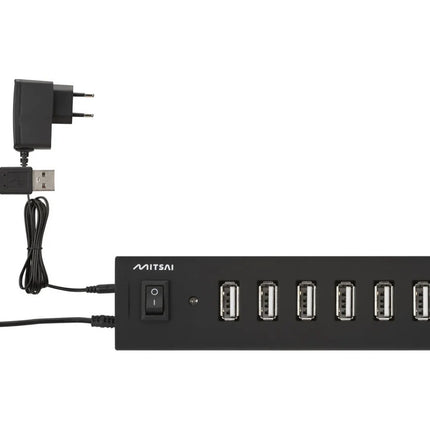 Hub MITSAI H500 (USB 2.0 - 7 Portas - Preto)