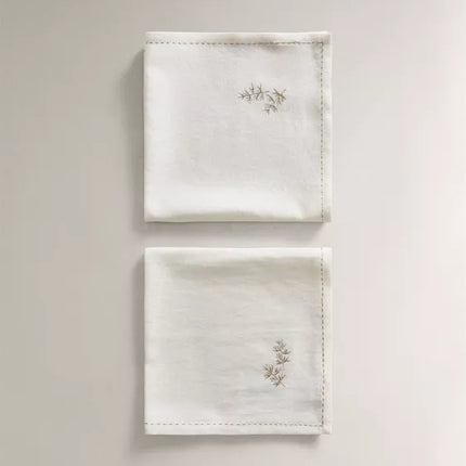 PACK GUARDANAPOS ALGODÃO LINHO BORDADOS NATAL (PACK DE 2)