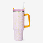 Copo multicolorido com tampa e palhinha - 1,2 L