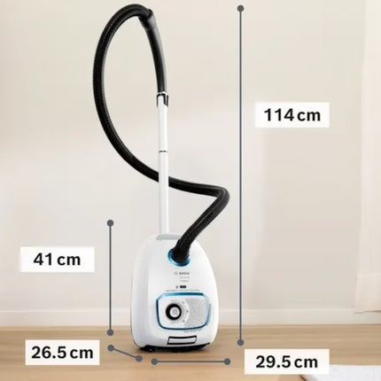 Aspirador com Saco Bosch Serie 4 ProSilence BGL41SIL1H - Branco