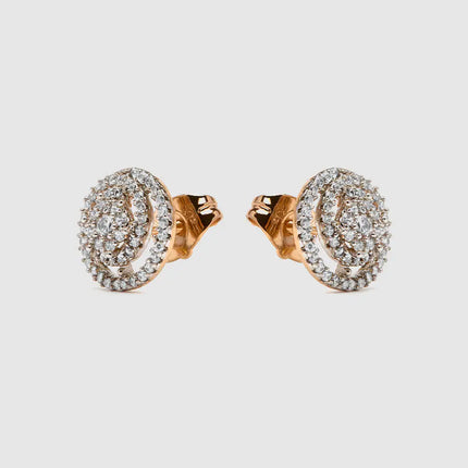 Brincos Africa com Acabamentos em Ouro 18k e Zirconita Branca