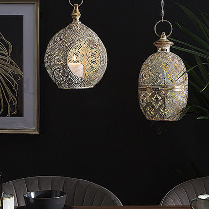 Lanterna AMORGOS Metal 34 cm Dourado