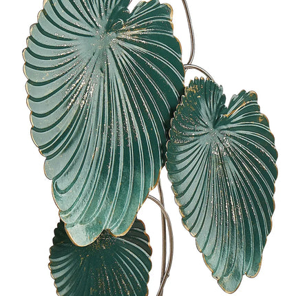 Acessório decorativo Folha SODIUM Metal Azul esverdeado