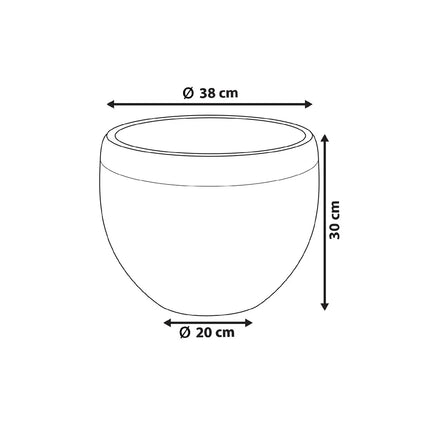 Vaso ZAKROS 38 cm Cinzento