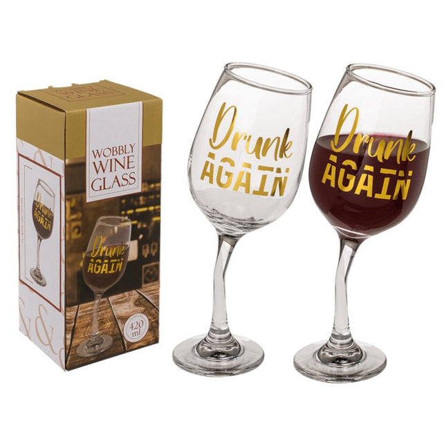 Copo Vinho " Drunk Again"