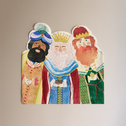 Conjunto de 20 Guardanapos de Papel Reis Magos