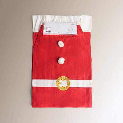 Avental natalício de algodão sustentável Miss Santa