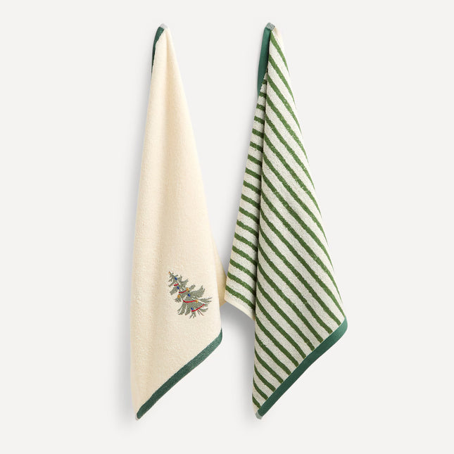 Conjunto de 2 Panos de Tecido Turco Pinheiro 24