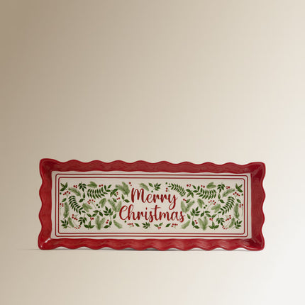 Travessa Retangular Merry Christmas