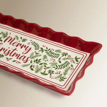 Travessa Retangular Merry Christmas