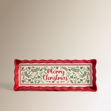 Travessa Retangular Merry Christmas