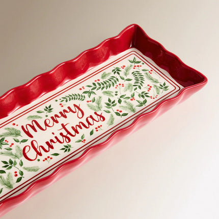 Travessa Retangular Merry Christmas