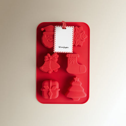 Molde de Silicone Retangular 6 Formas Natal