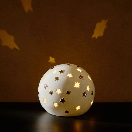 Bola de Cerâmica com Luz LED Natal