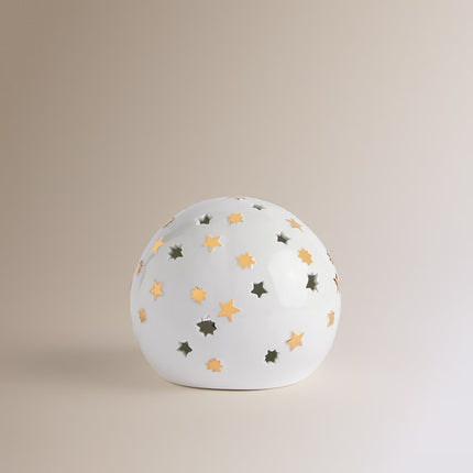 Bola de Cerâmica com Luz LED Natal