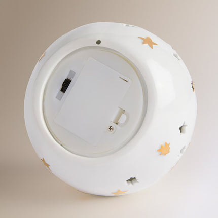 Bola de Cerâmica com Luz LED Natal