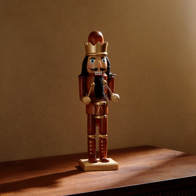 Figura Quebra-Nozes com Tambor - Cru