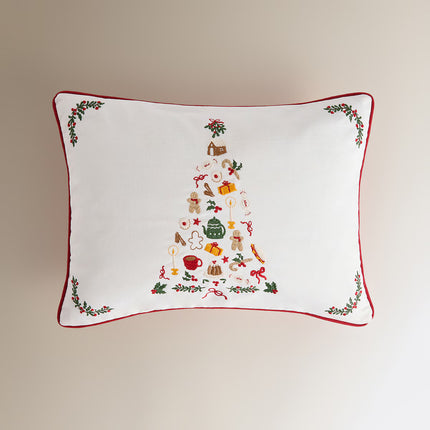 Almofada Decorativa Retangular com Bordado Whimsical